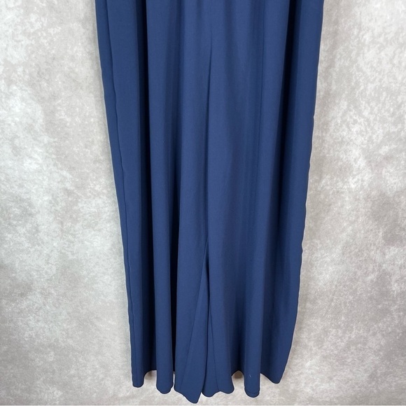 Wilfred Aritzia Fleurette Ruffled Wide-Leg Jumpsuit Navy Blue Women's Size S - Picture 7 of 10